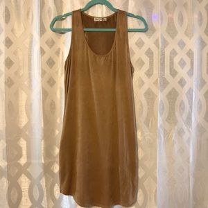 Tan Suede Dress Bear Dance Size S